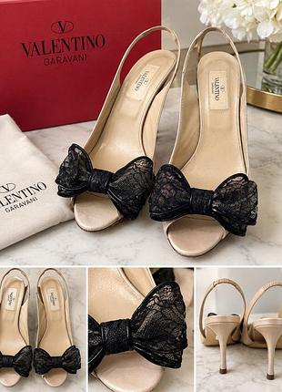 Босоніжки з мереживним бантом valentino оригінал