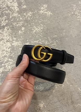 Ремень gucci чорний 75 см