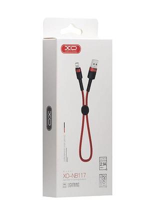 Кабель usb xo nb117 usb — lightning чорний 2