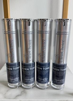 Clearchoice even tone (50 мл) – терапевтичний крем з комплексом кислот (7% tranexamic, 10% azelaic, 2% arbutin complex) акне, постакне, пігментація