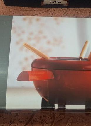 Набор для фондю zwilling j.a. henckels fondue 20 см из эмалированного чугуна в оригинальной коробке.