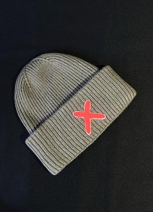 Шапка вовняна з підворотом