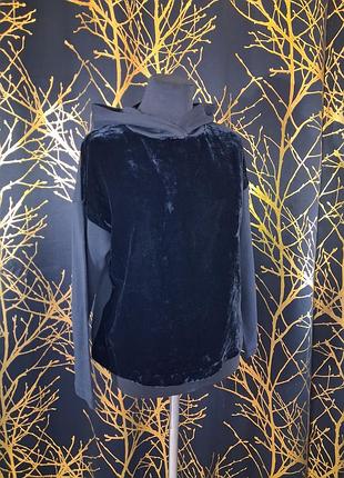 Худи massimo dutti трикотаж бархат с шелком