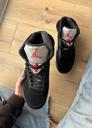 Jordan 5 black blue 9