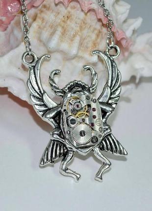 Кулон скарабей с стиле стимпанк steampunk