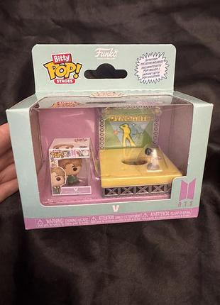 Фігурка фанко ві funko bitty pop! stages серії bts — v (dynamite)