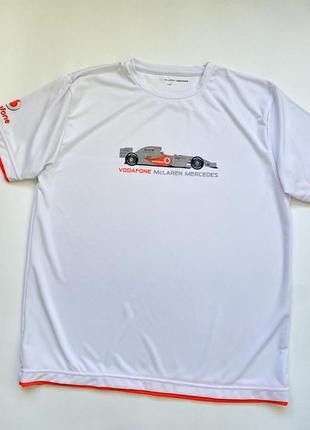 Мужская новая футболка джерси vodafone mclaren mercedes f1 team / футболка формула 1  размер l - xl