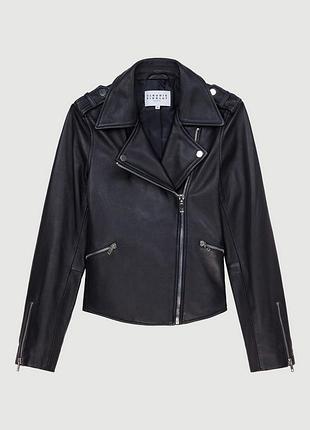 Шикарна шкіряна куртка косуха з натуральної якісної шкіри claudie pierlot, оригінал