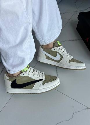 Jorgan 1 low x travis scott golf lime beige