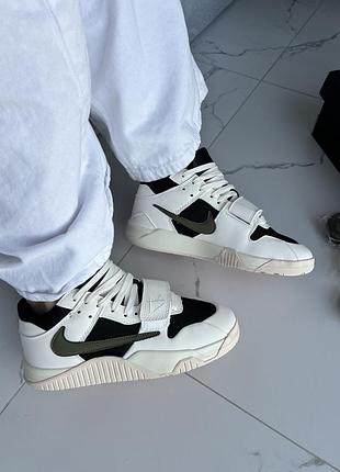 Jordan x travis scott cut the check green white black