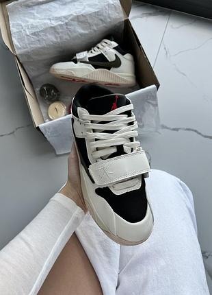 Jordan x travis scott cut the check green white black 5