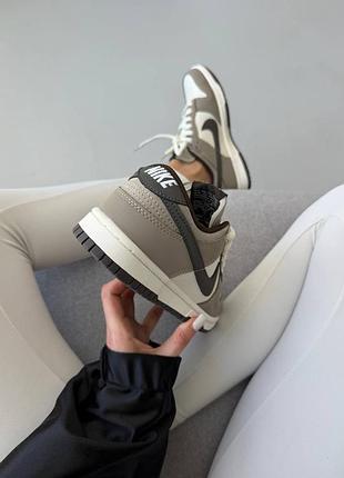 Кроссовки nike sb dunk grey / white / black swoosh 5