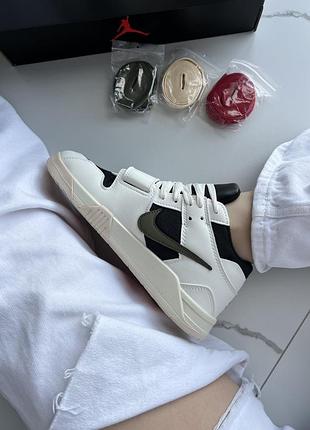 Jordan x travis scott cut the check green white black 6