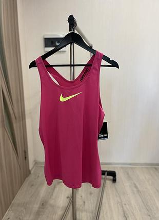 Спортивна майка nike pro, розмір xl, рожева, нова з етикеткою