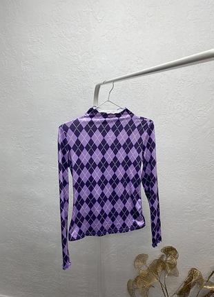Shein лонгслів лонг гольф в ромб 4