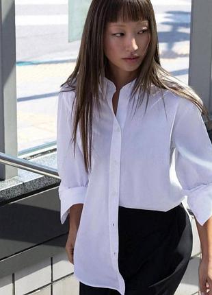 Белая базовая поплиновая рубашка zara 
⚡⚡⚡⚡⚡⚡⚡⚡⚡⚡⚡⚡⚡