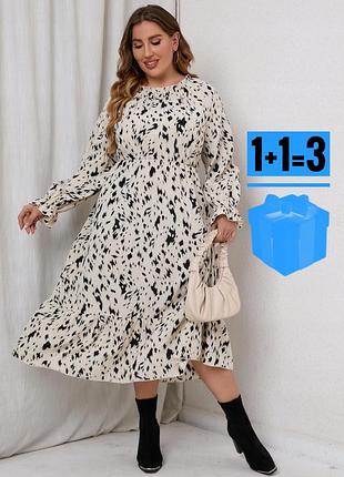 Довга сукня в анімалістичний принт shein 3xl