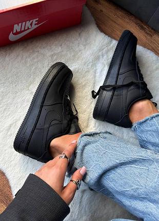 Кроссовки nike air force 1 low black premium 9