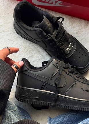 Кроссовки nike air force 1 low black premium 4