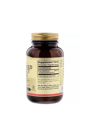Solgar grape seed extract 100 мг, 60 капсул 2