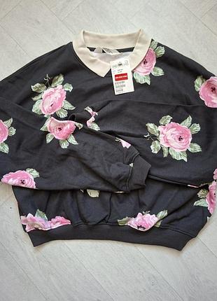 Новий світшот поло h&m з трояндами, 158/164 р.