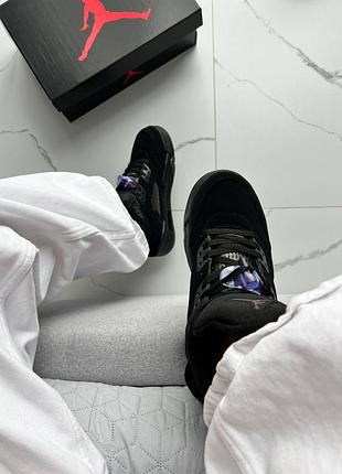 Jordan 5 black dark blue gum 6