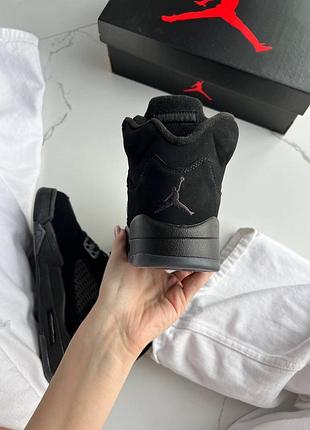 Jordan 5 black dark blue gum 4