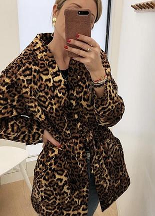Стьобаний жакет h&m в лео принтр.s