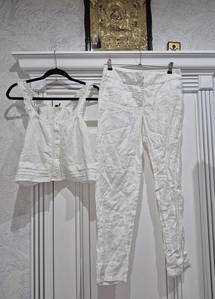 Льняной комплект костюма h&amp;m