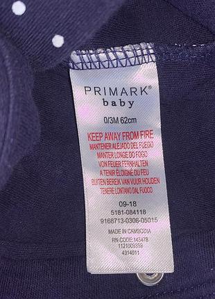 Человечек primark 0-3 мес 4
