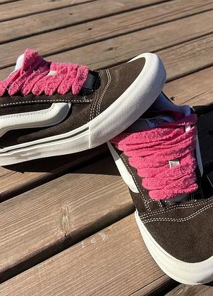 Оригінал! дуті кросівки vans knu skool (brown/pink) — трендова модель