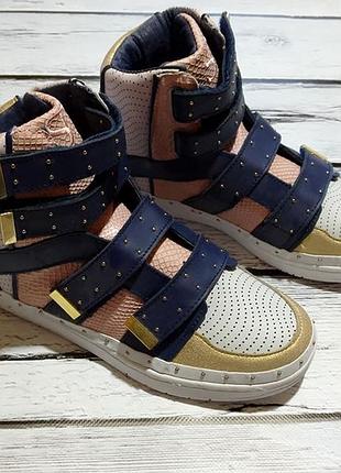 Кеды кожаные натуральные женские высокие демисезонные supertrash полный распродаж