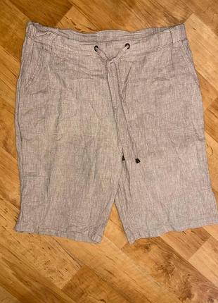 Льняные женские  шорты на завязках с карманами от бренда bm casual uk14