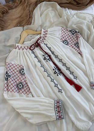 Вишиванка блуза біла 2