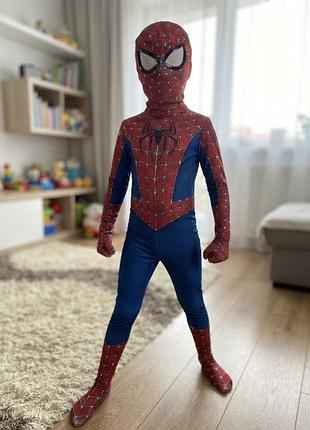 Дитячий карнавальний костюм людина-павук / spider-man (комбінезон + маска)