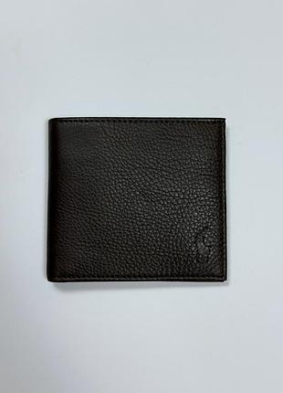 Polo ralph lauren чоловічий коричневий шкіряний гаманець розкладний оригінал