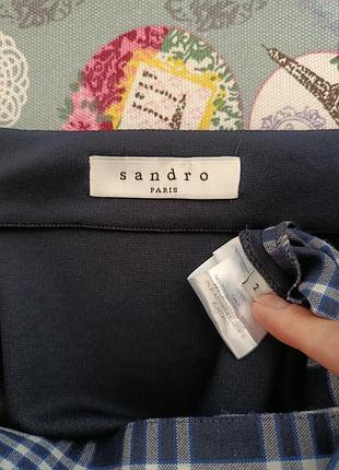 Шерстяная юбка в клетку sandro 6