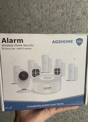 Сигналізація бездротова  з датчиками розумна смарт wifi з камерою agshome alarm
