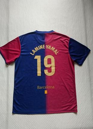Спортивная футболка футболка футбольная barcelona lamine yamal 19 номер