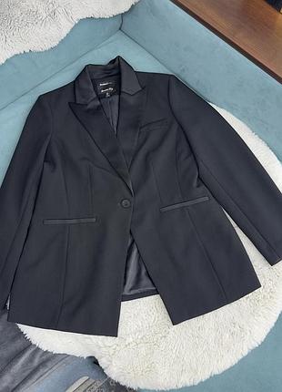Піджак чорний жакет river island жіночий м-л