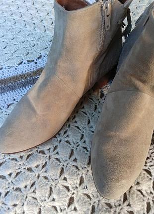 Замшевые бежевые ботильоны anna field, size 39