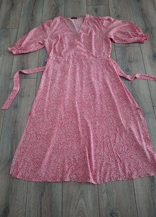 Красивое с пояском платье 👗 3