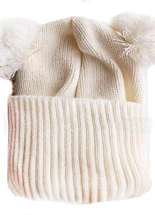 Молочна в’язана шапка lenne розмір 54