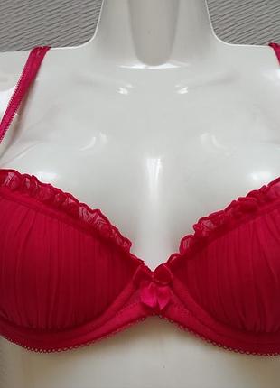 Суперовый фирменный бюстгальтер плотная чашка с push up с драпировкой h&m