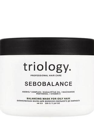 Балансувальна маска для волосся схильного до жирності triology sebobalance balancing mask, 330 г