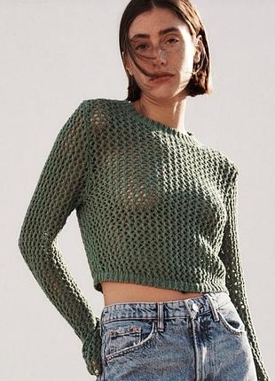 Лонгслів zara у дірку