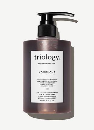 Безсульфатний шампунь для всіх типів волосся з комбучею kombucha triology. 500 мл