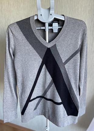 Чоловічий светр в сірому кольорі від armani