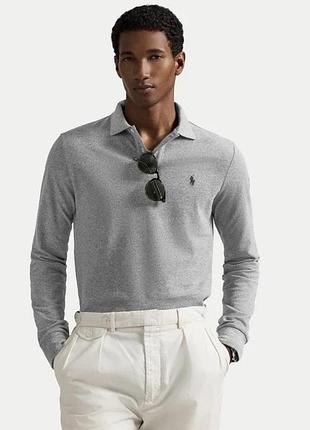 Polo ralph lauren чоловічий лонгслів, поло з довгим рукавом, реглан