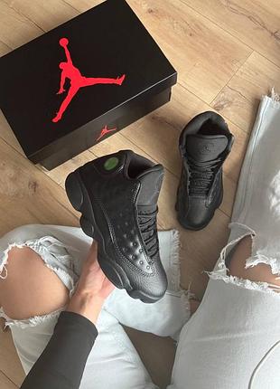 Jordan 13 retro total black altitude 7
